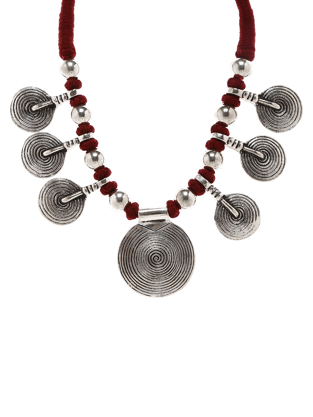 

Bamboo Tree Jewels Silver-Toned Alloy Handcrafted Necklace