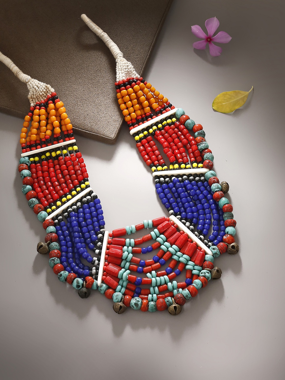 

Bamboo Tree Multicoloured Beaded Necklace, Multi