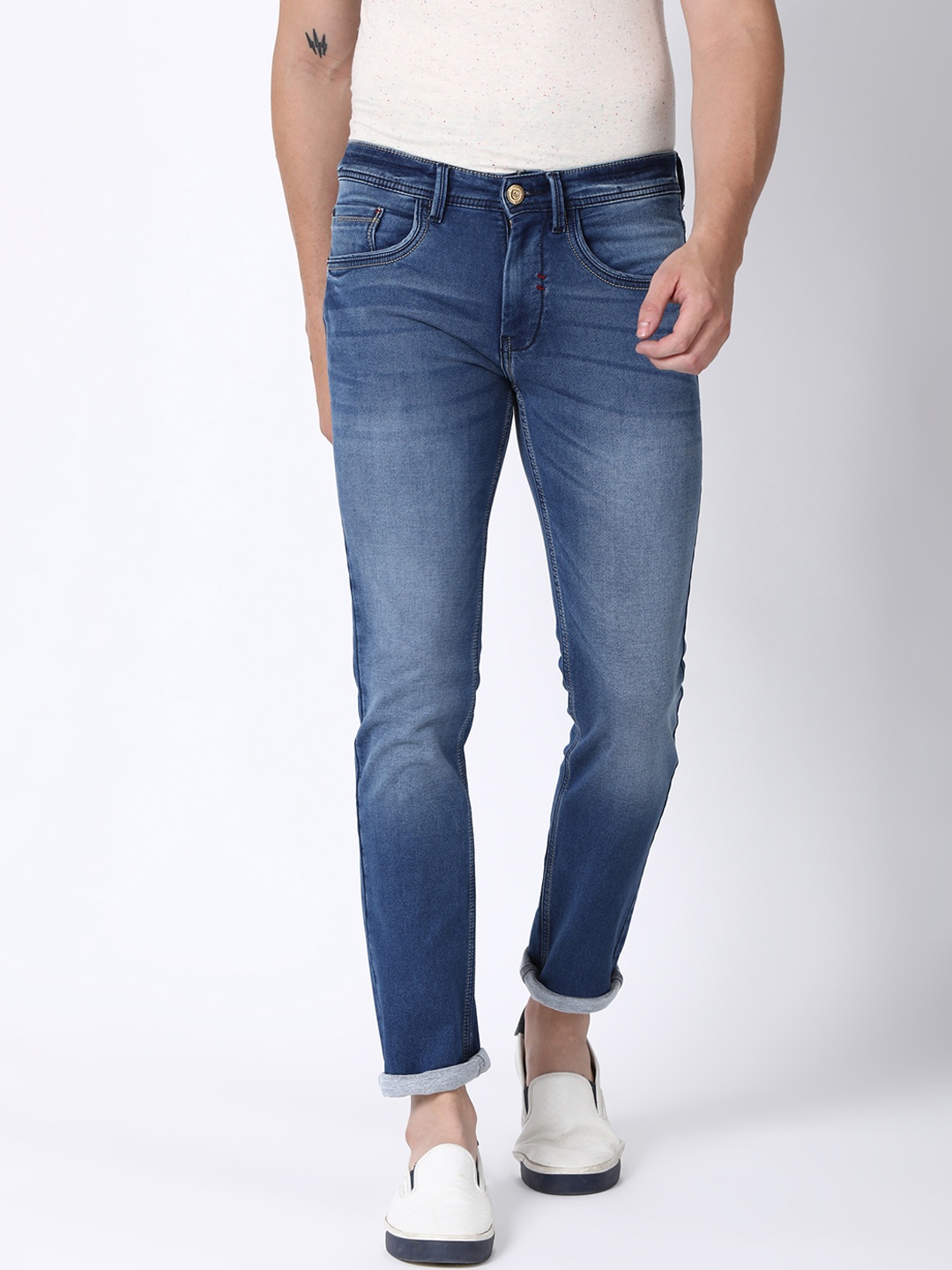 

Llak Jeans Men Blue Skinny Fit Mid-Rise Clean Look Stretchable Jeans
