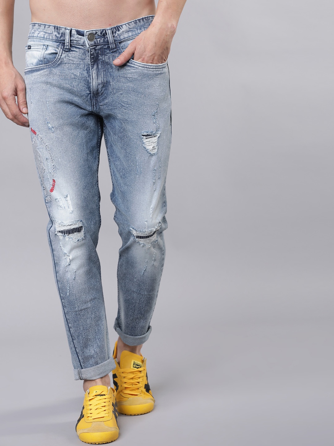 HIGHLANDER Men Blue Tapered Fit Jeans