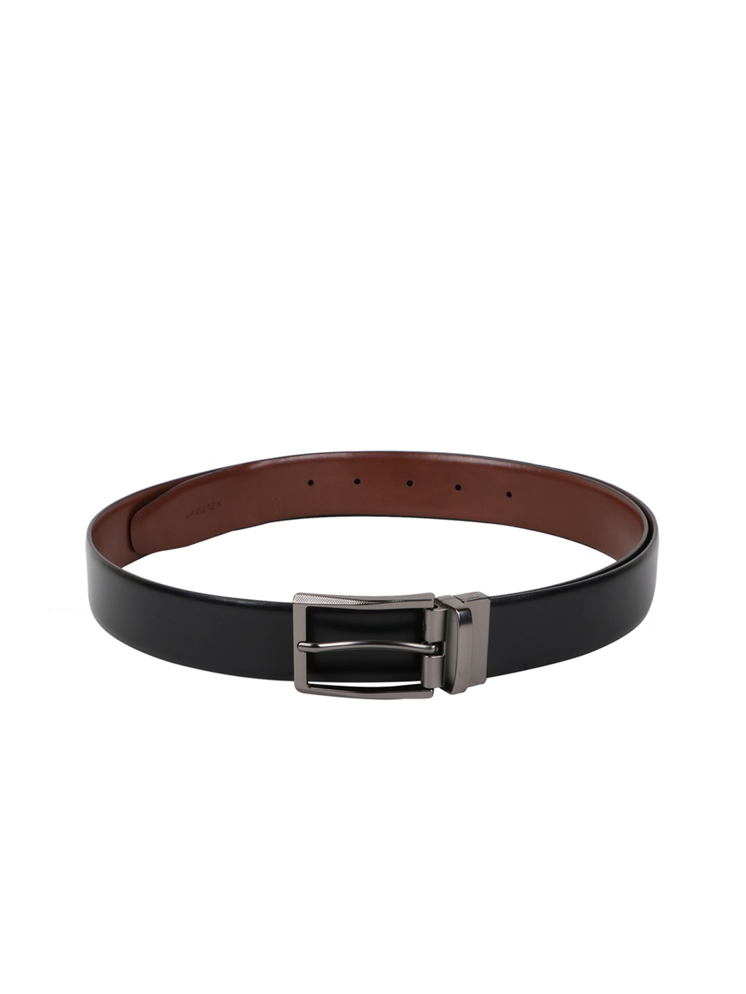 

WELBAWT Men Black & Brown Textured Reversible Belt