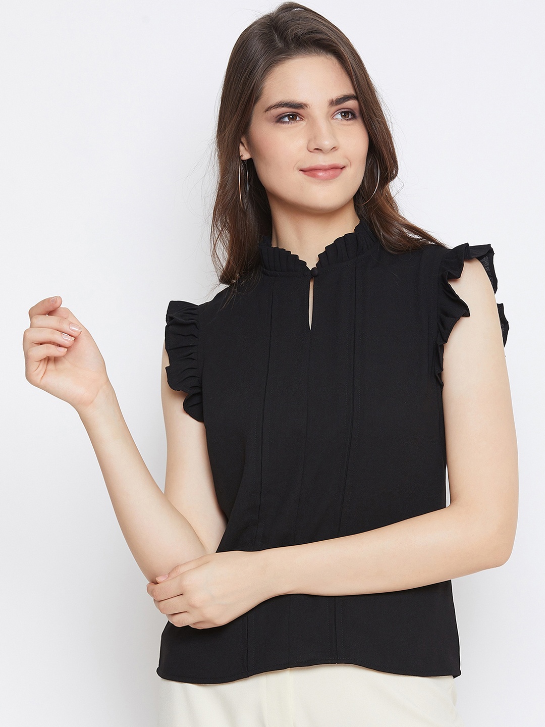 

Imfashini Women Black Solid Top