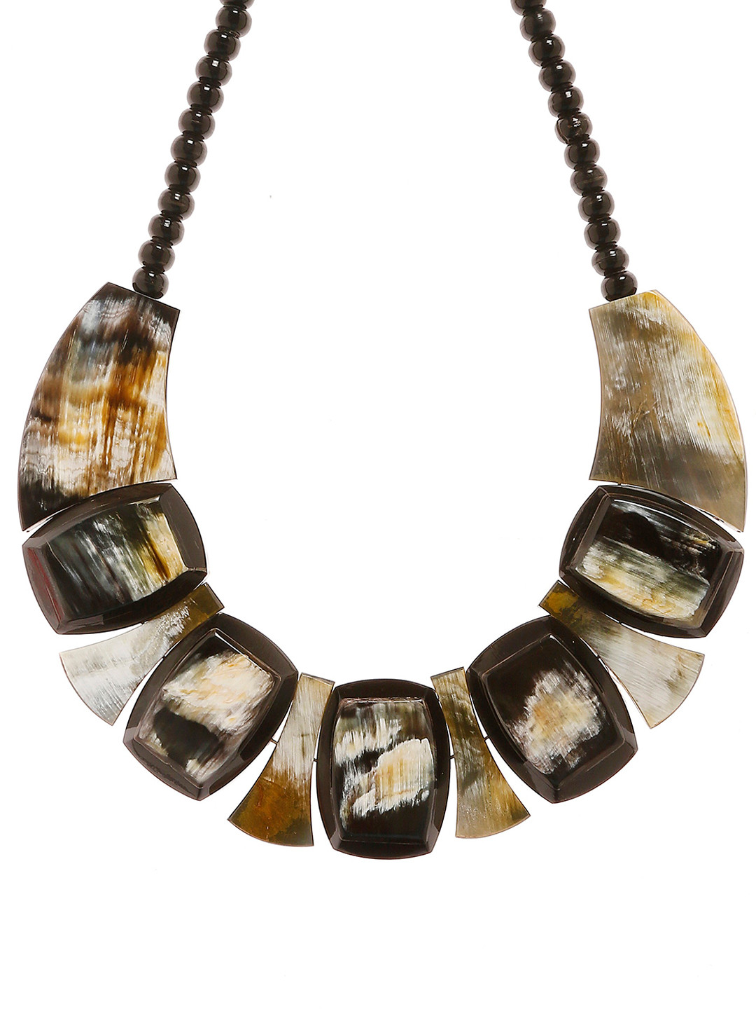 

Bamboo Tree Jewels Brown & Black Handcrafted Beaded Necklace