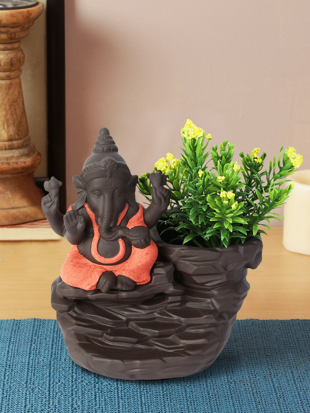 

TAYHAA Brown & Orange The Face of Aura and Mysticism Statue Showpiece