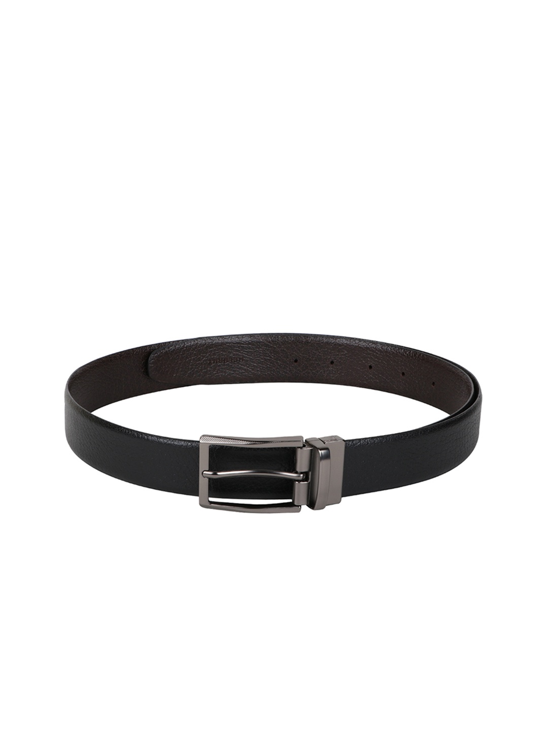 

WELBAWT Men Black & Brown Textured Reversible Belt