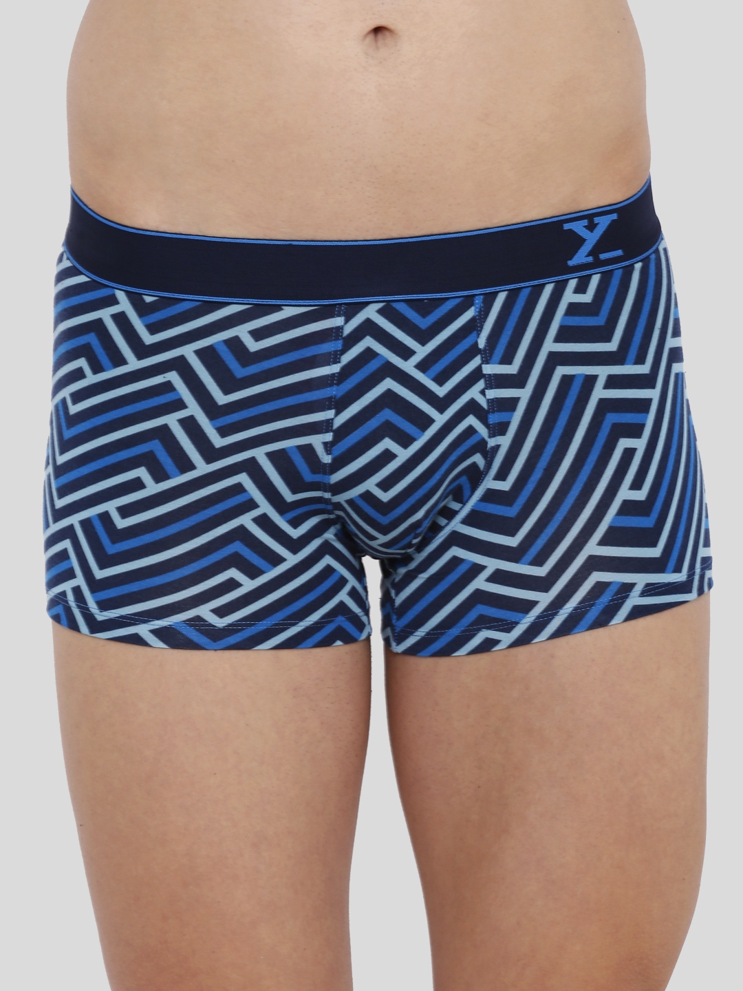 

XYXX Men IntelliSoft Antimicrobial Micro Modal Linea Trunks XYTRNK64, Blue