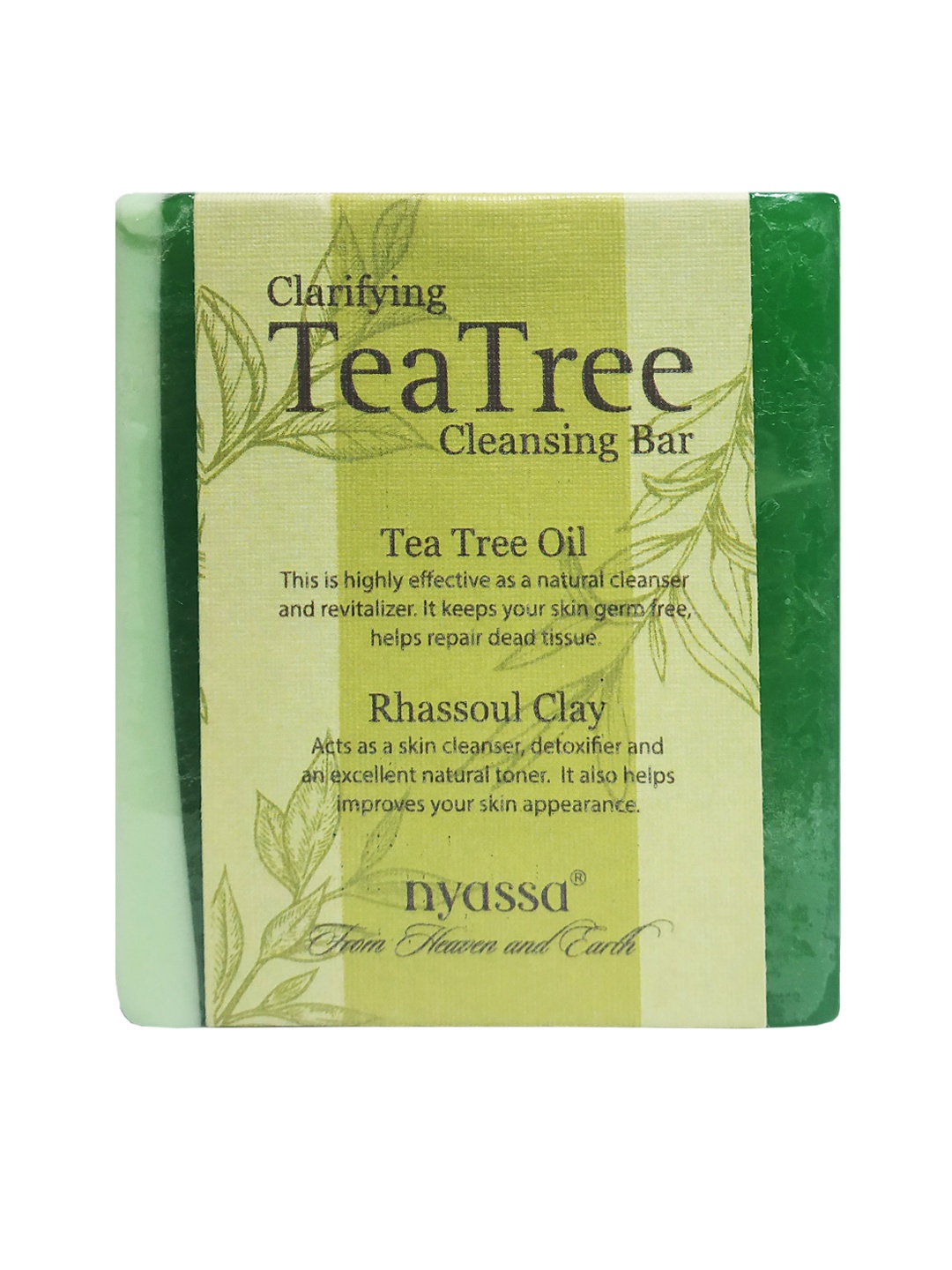 

Nyassa Clarifying Tea Tree Cleansing Bar 150g, Green