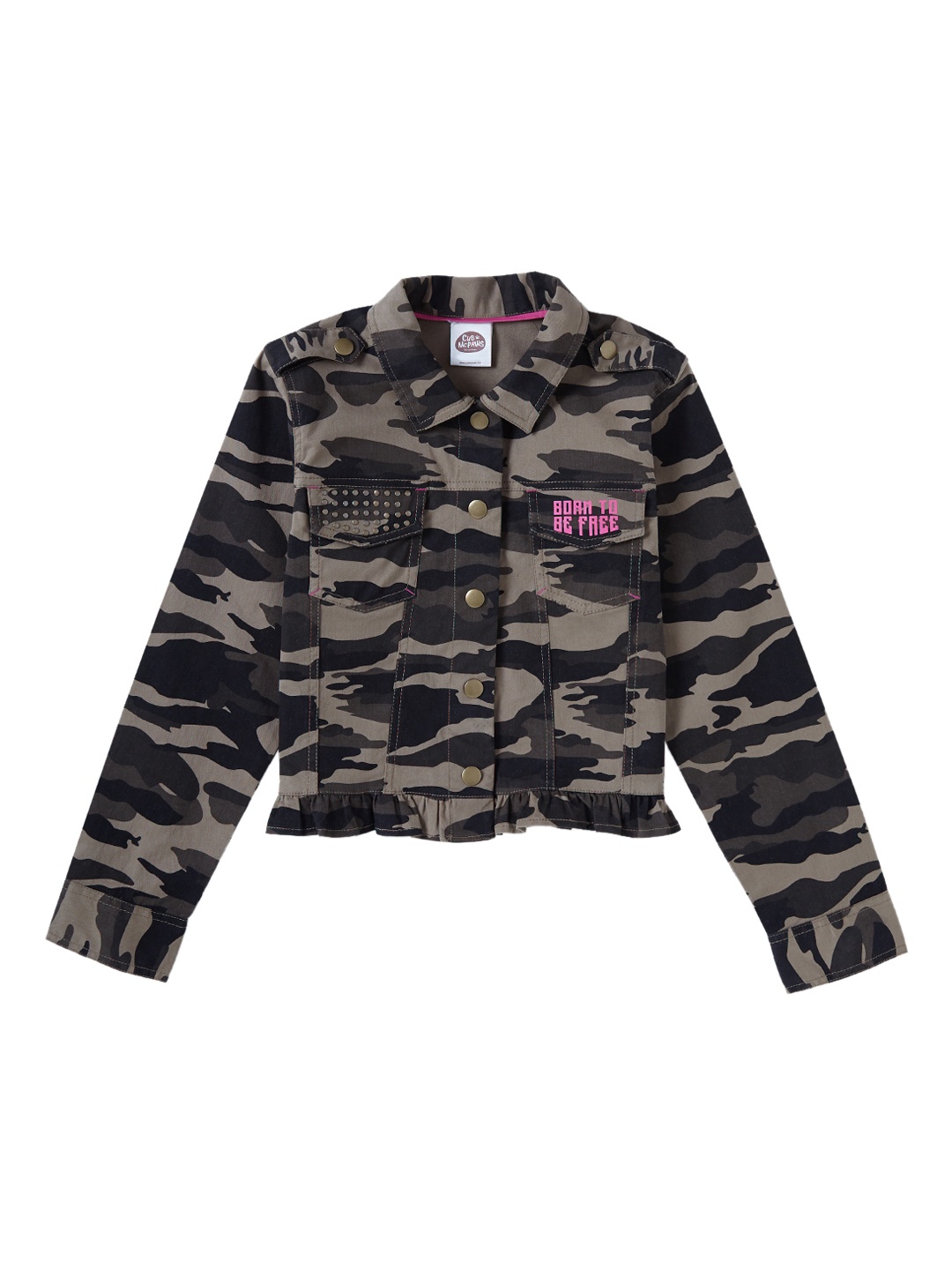 

Cub McPaws Girls Black Printed Padded Jacket