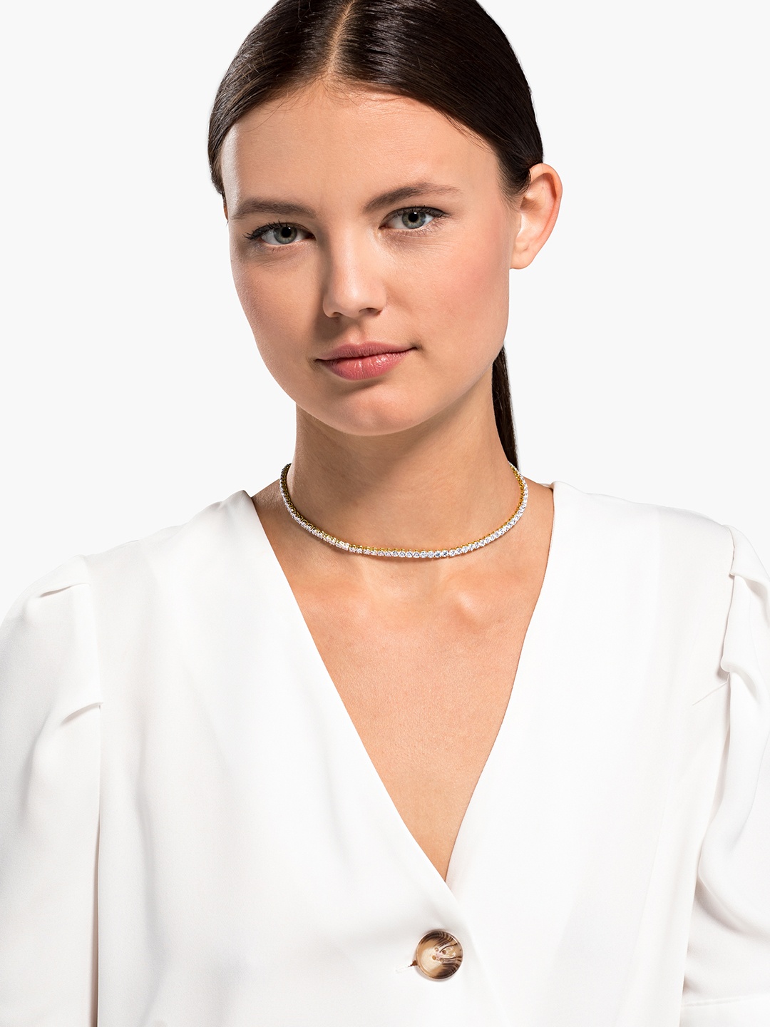 

SWAROVSKI Gold-Plated & White Alloy Necklace