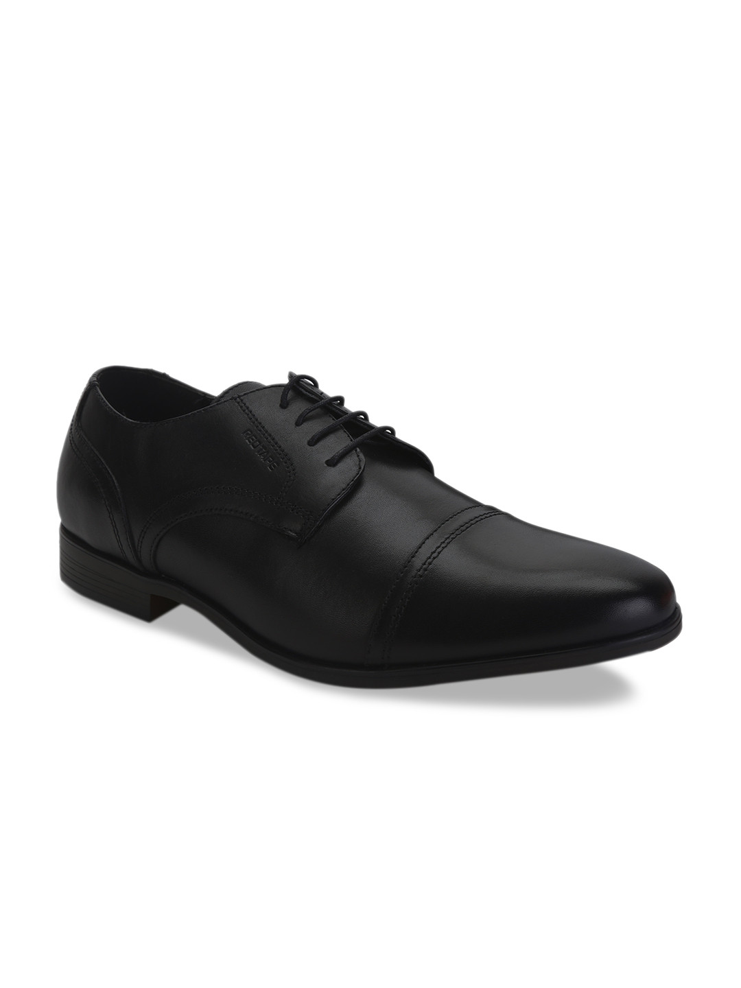 

Red Tape Men Black Solid Formal Leather Derbys