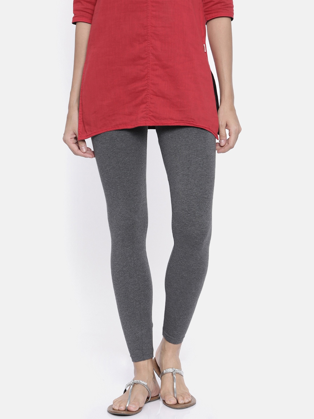 

Bitz Women Grey Solid Organic Cotton Ankle Length Leggings