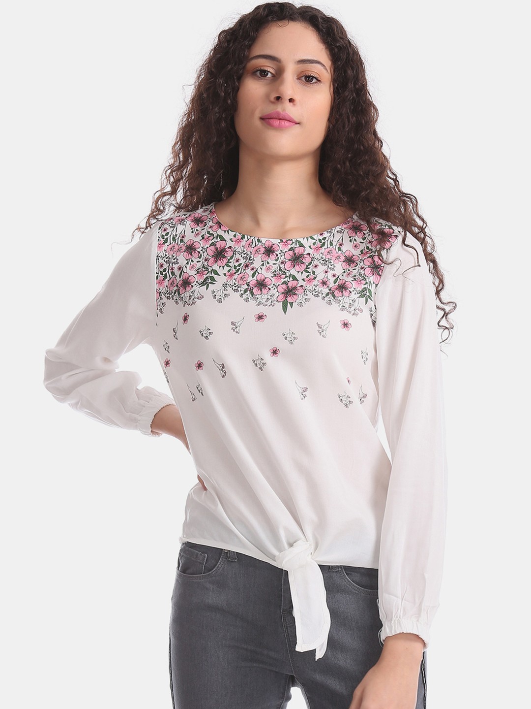 

Sugr Women White Printed Top