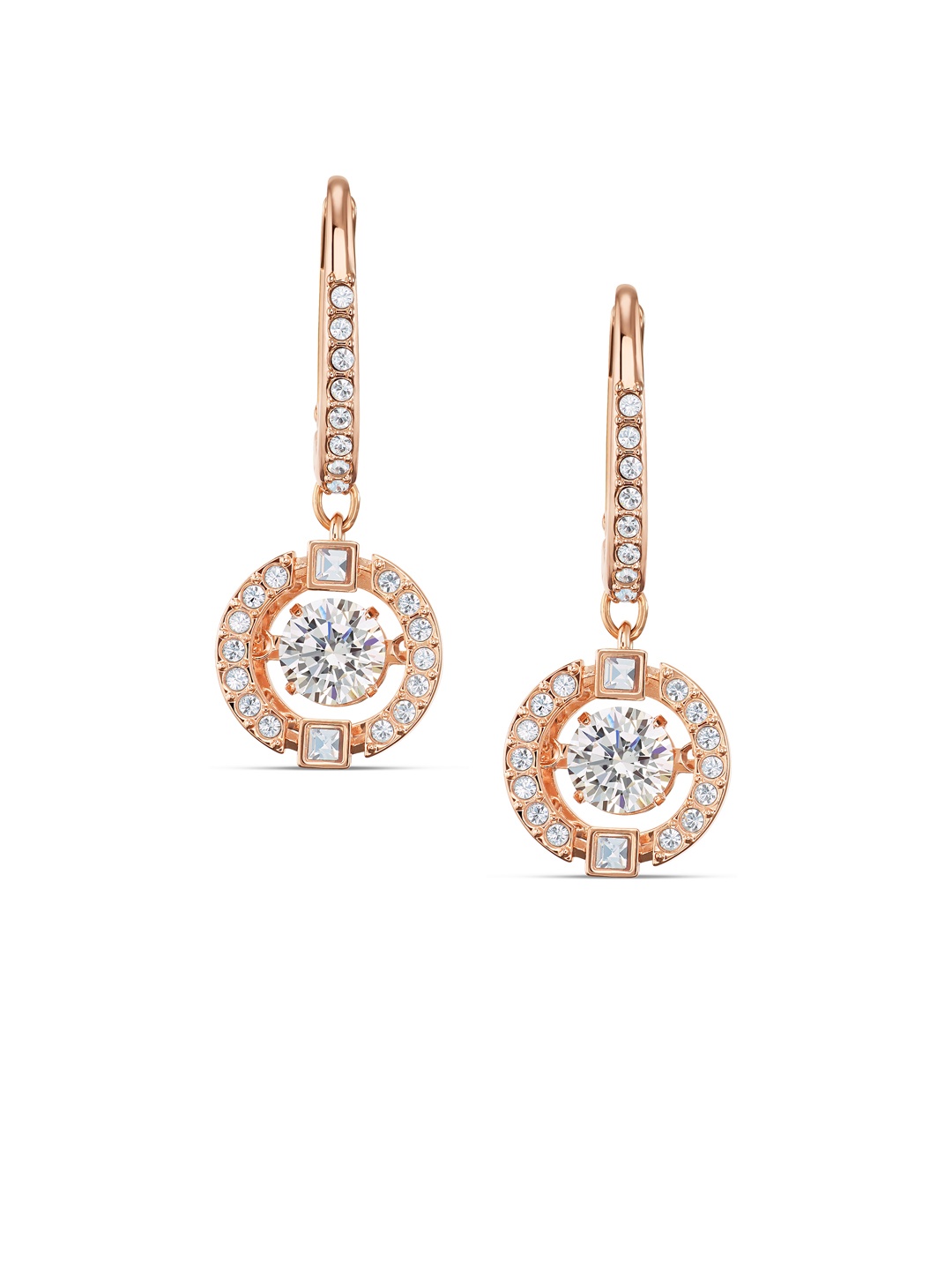 

SWAROVSKI Rose Gold-Plated Sparking Dance Pierced Earrings