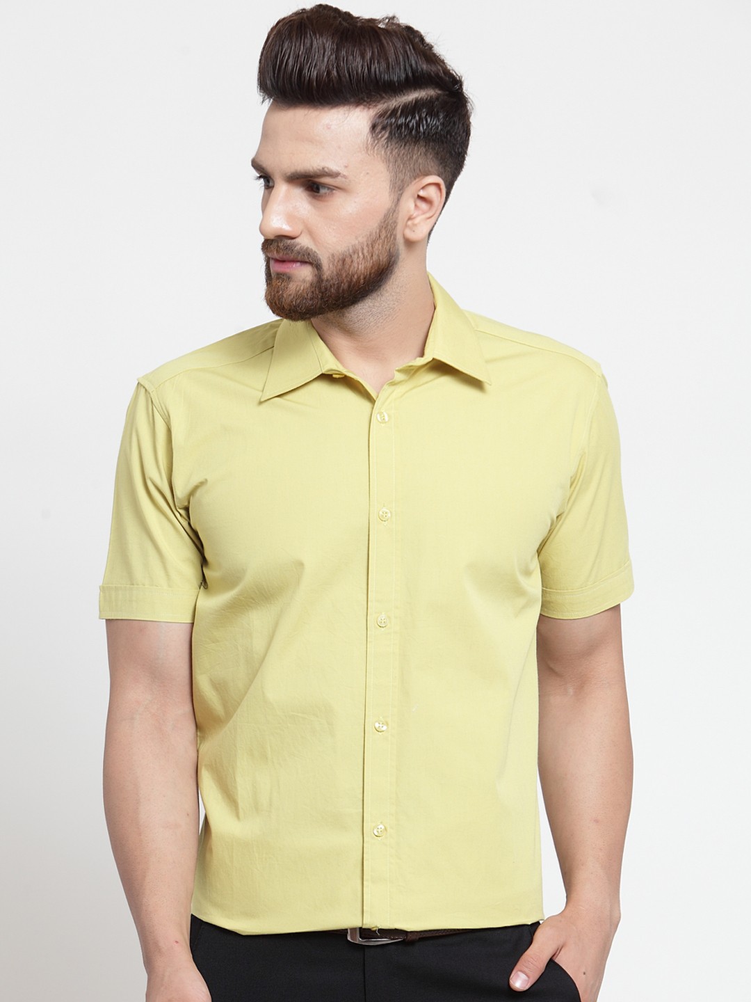 

Purple State Men Green Slim Fit Solid Casual Shirt