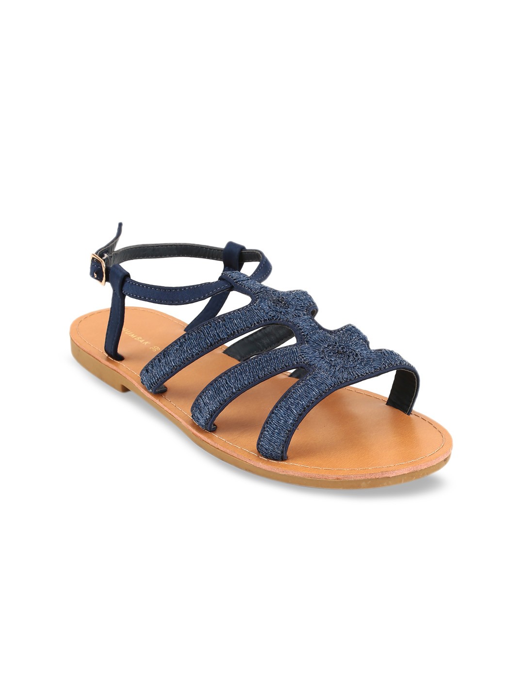 

Chumbak Women Blue Solid Open Toe Flats