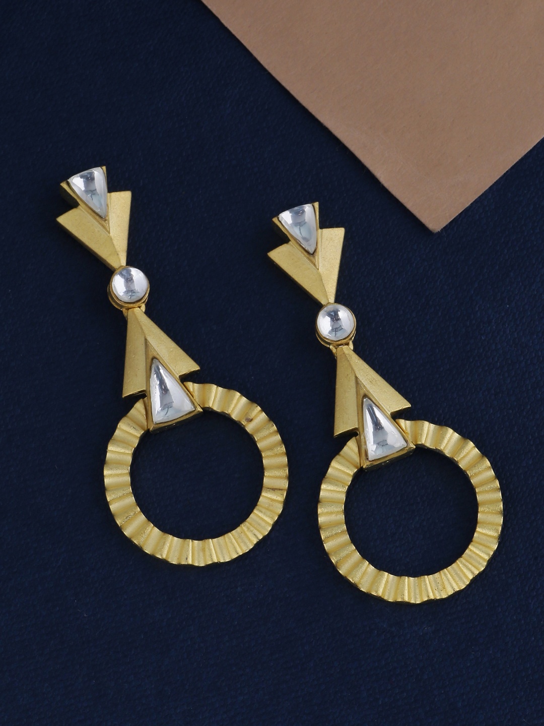 

Tistabene Gold-Plated Circular Drop Earrings