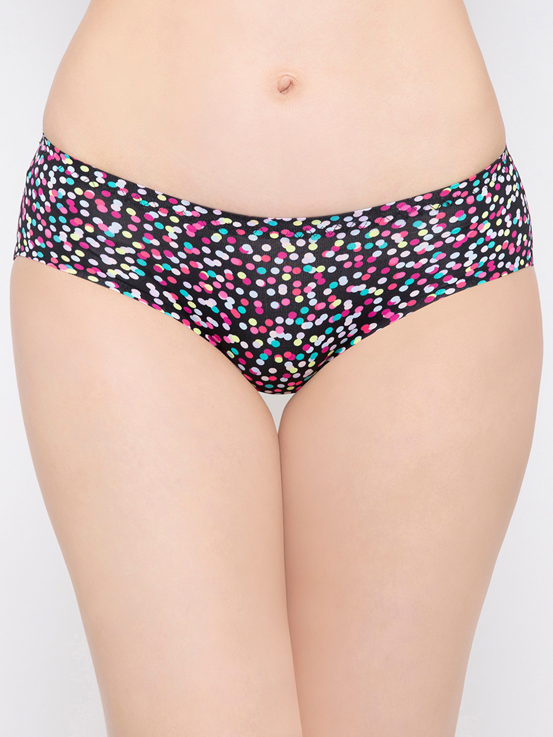 

Candyskin Women Black & White Polka-Dot Printed Seamless Bikini Briefs CSP502POLKADOT