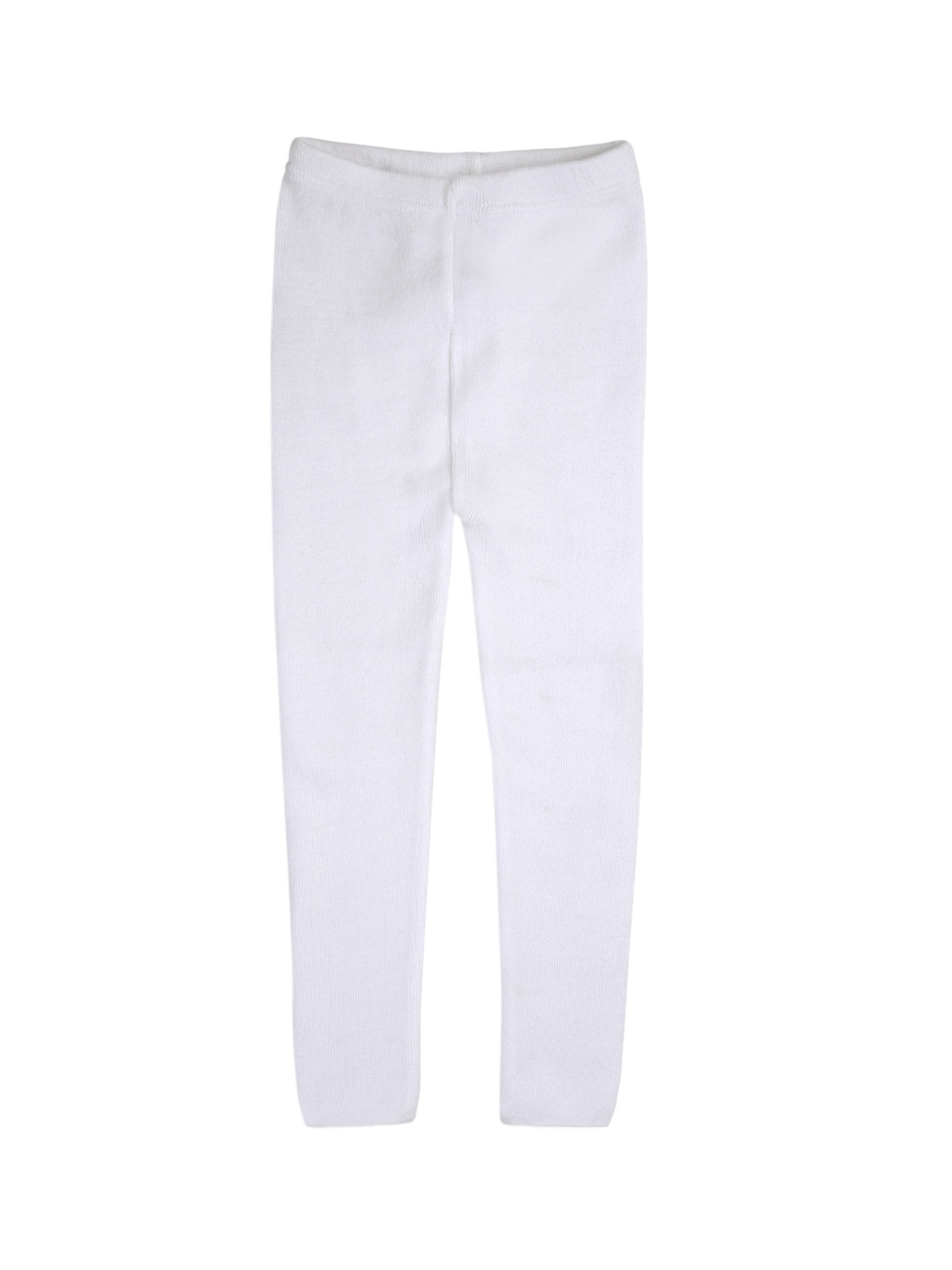 RVK Girls White Solid Ankle Length Leggings