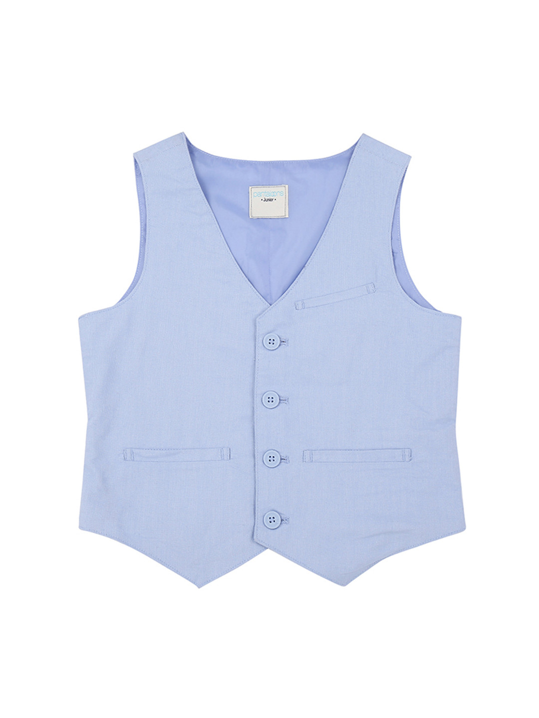 

Pantaloons Junior Boys Blue Solid Waistcoat