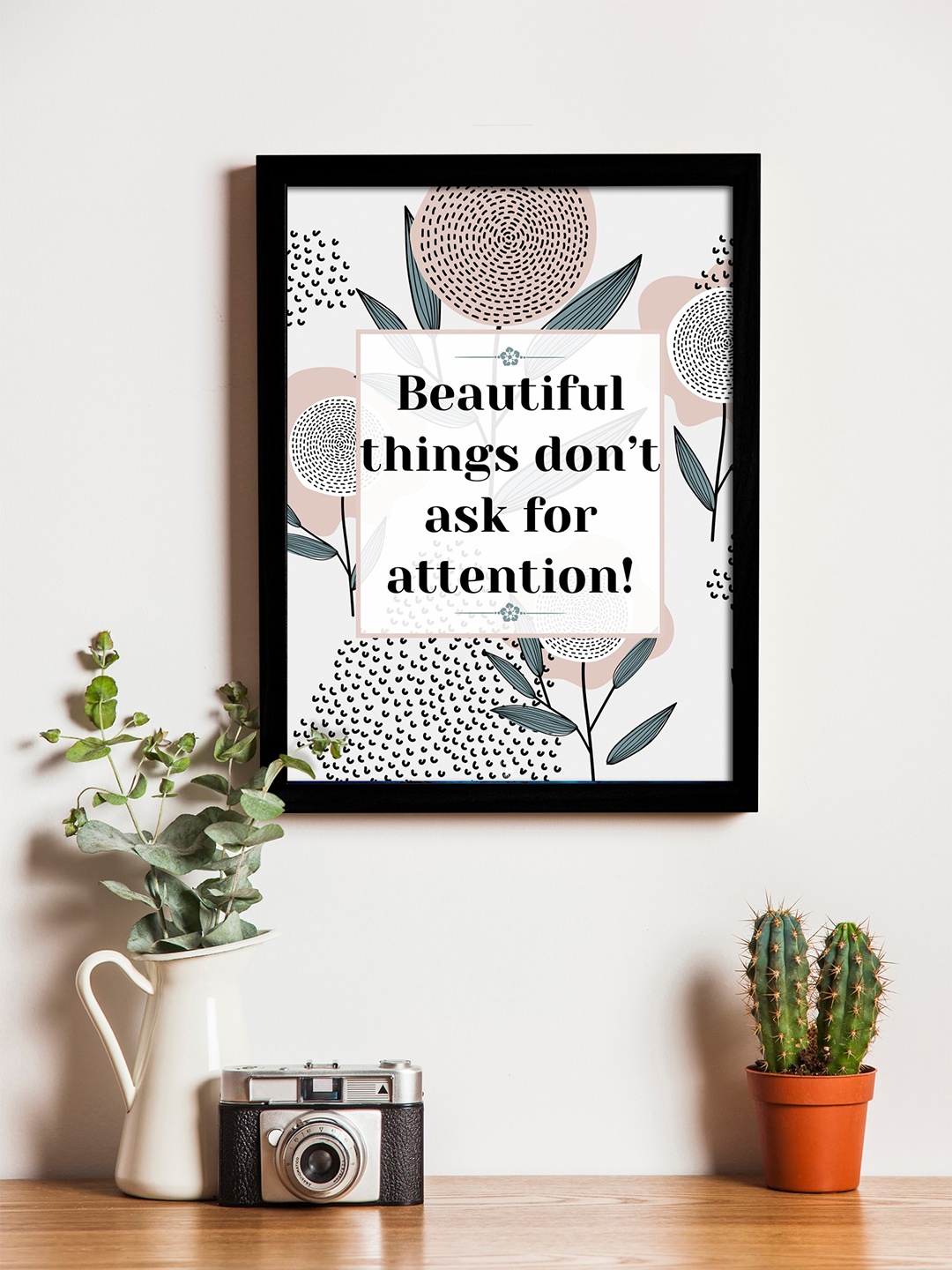 

Art Street White & Black Printed Synthetic Wood Framed Individual Wall Art