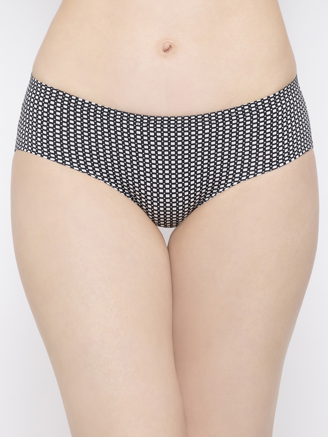 

Candyskin Women Black & White Checked Seamless Bikini Briefs CSP502CHECKS