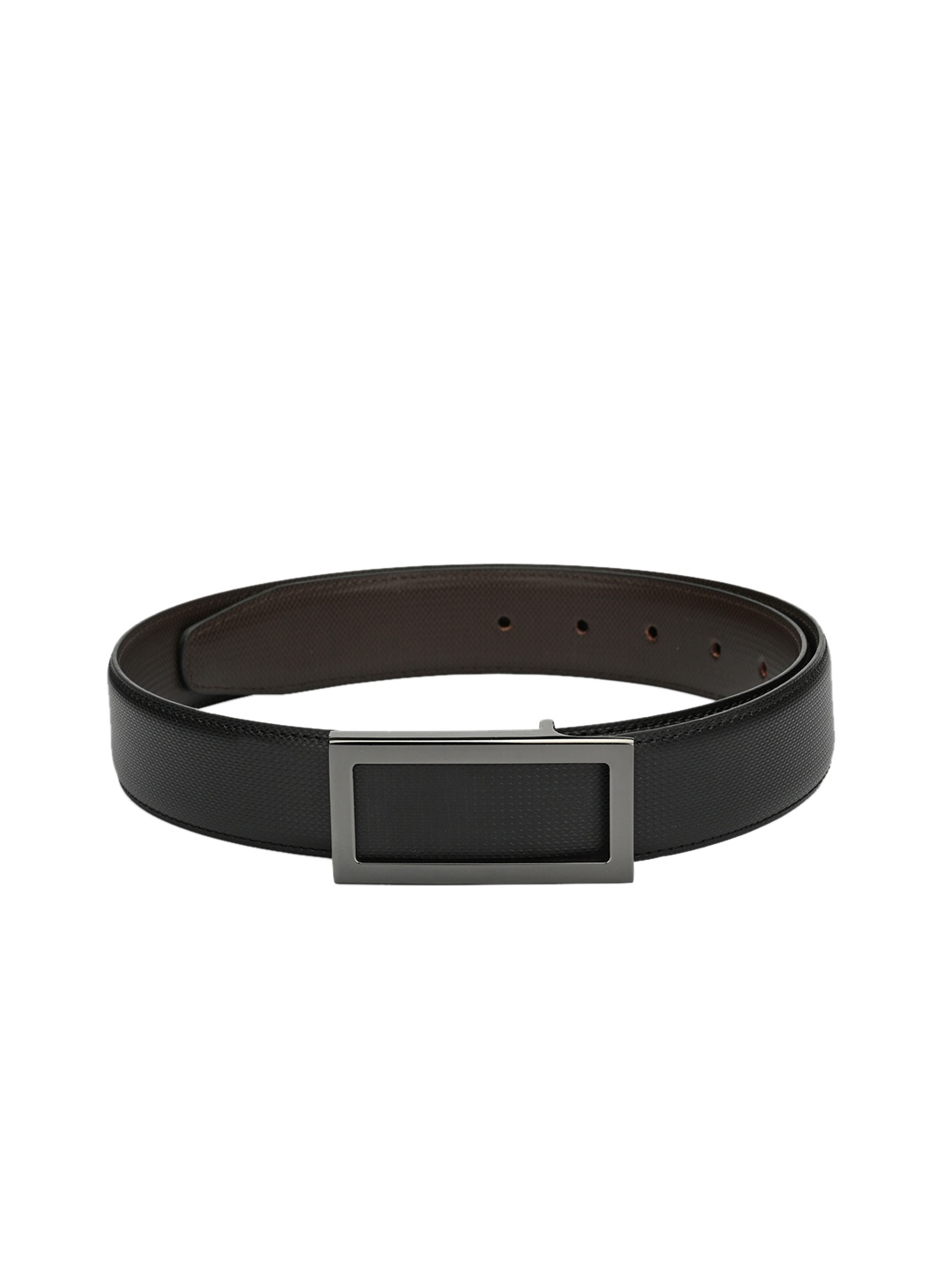 

Calvadoss Men Black Textured Belt