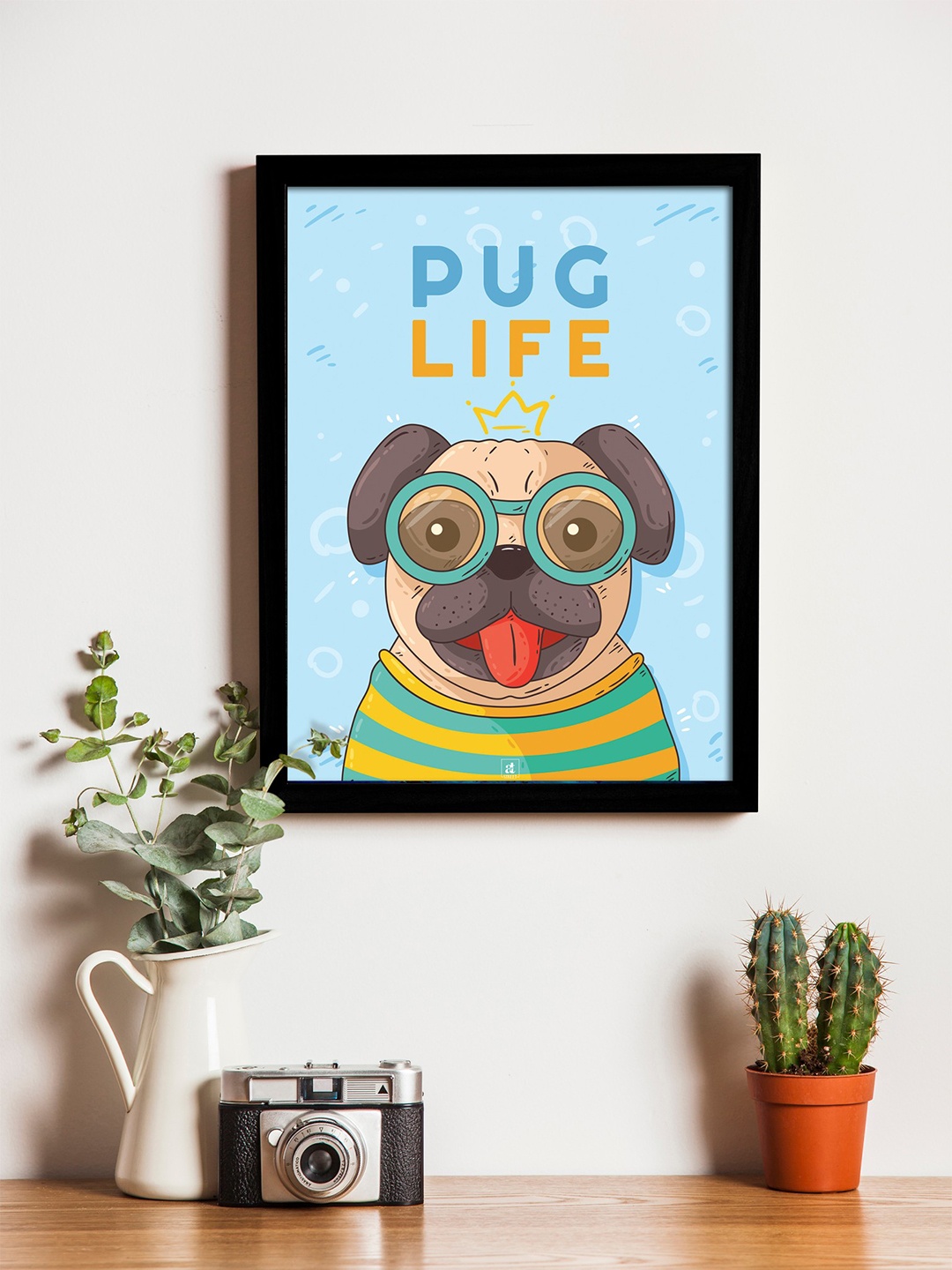 

Art Street Blue & Grey Printed Synthetic Wood Framed Individual Wall Art