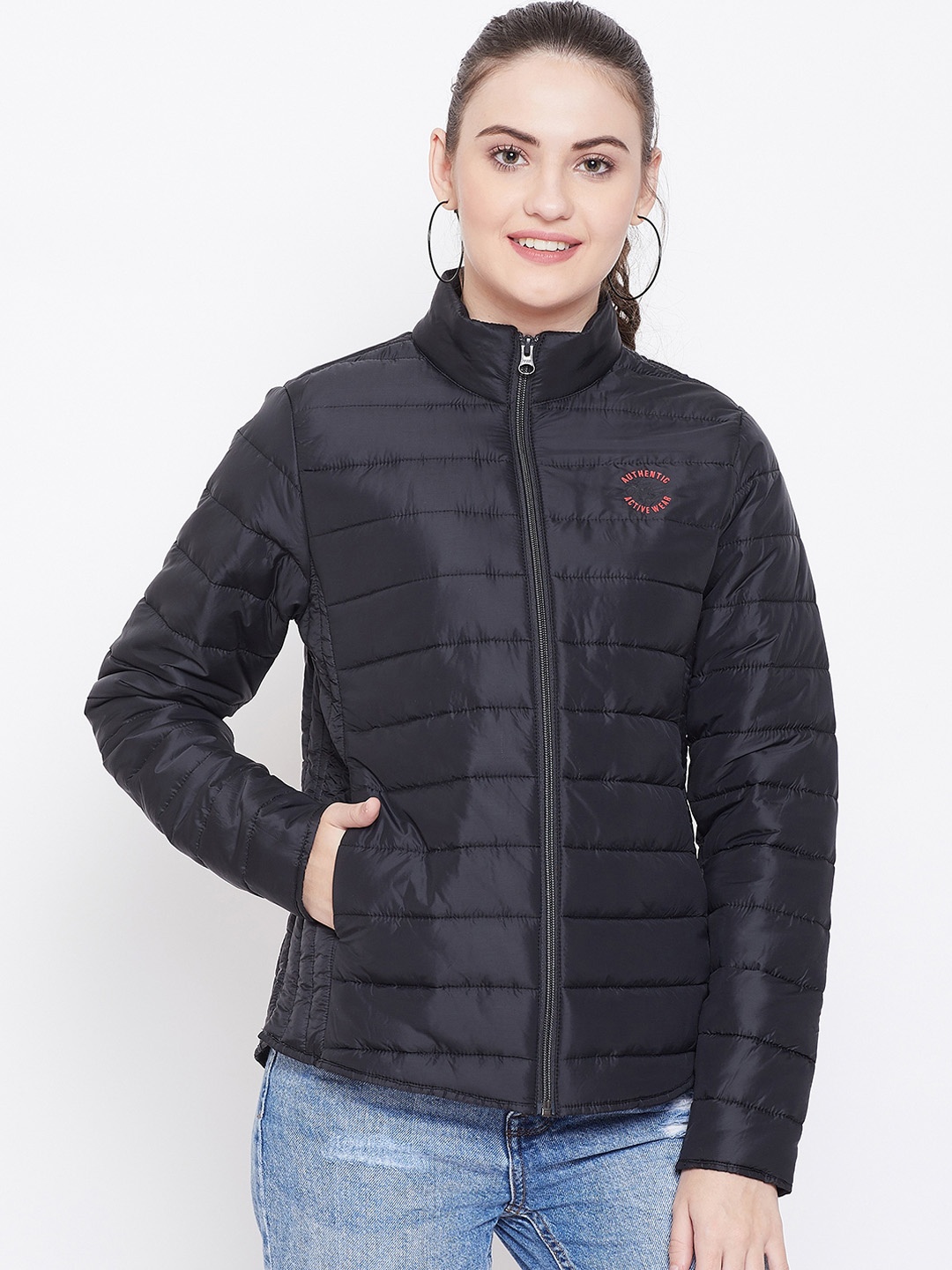 

PERFKT-U Women Black Solid Lightweight Padded Jacket