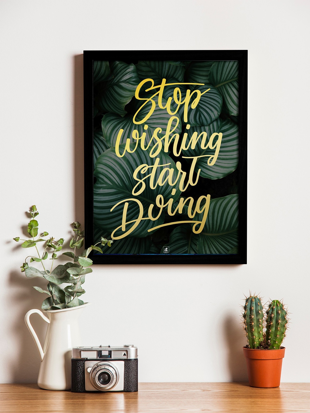 

Art Street Green & Yellow Printed Synthetic Wood Framed Individual Wall Art