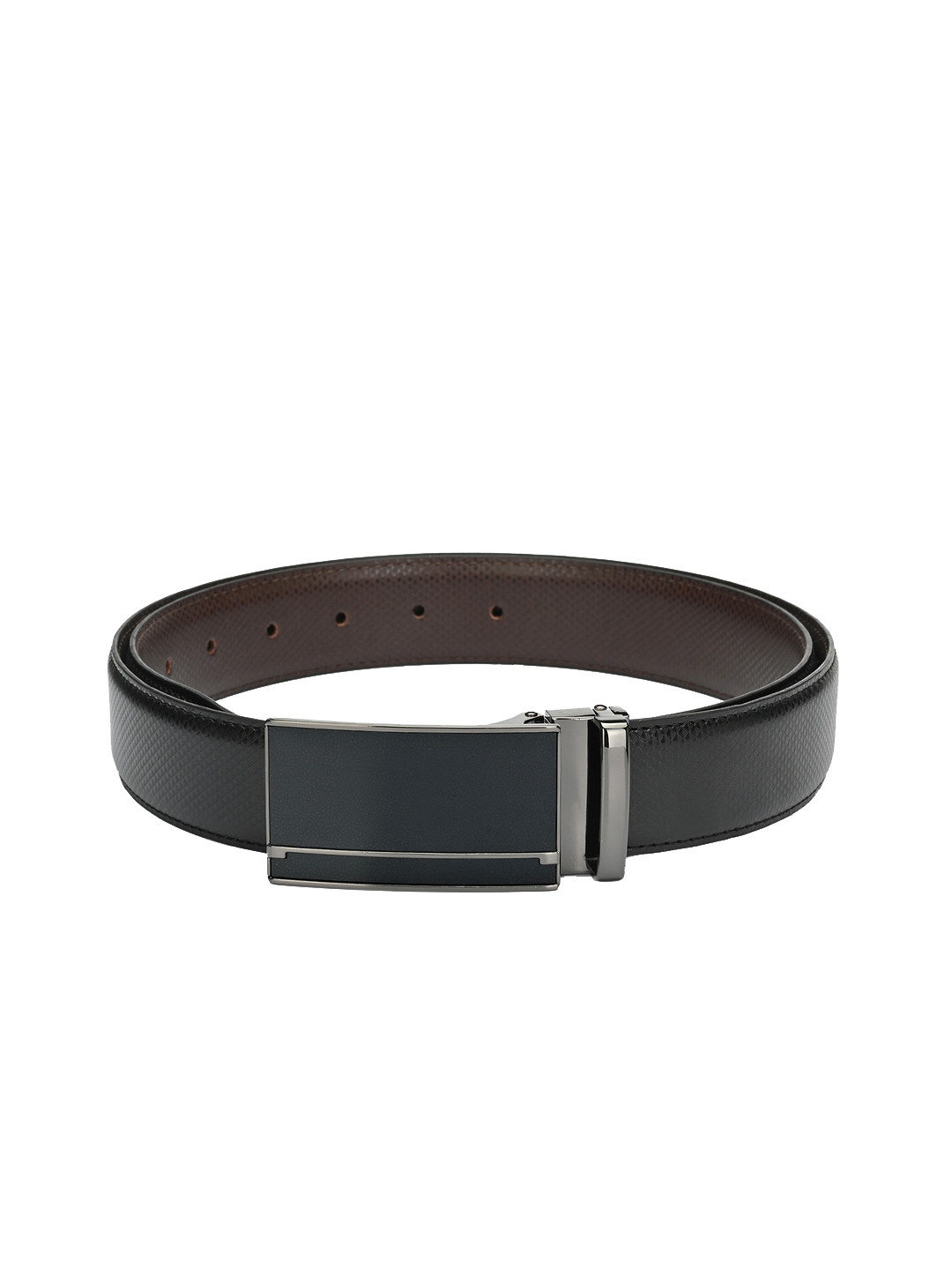 

Calvadoss Men Black Textured Belt