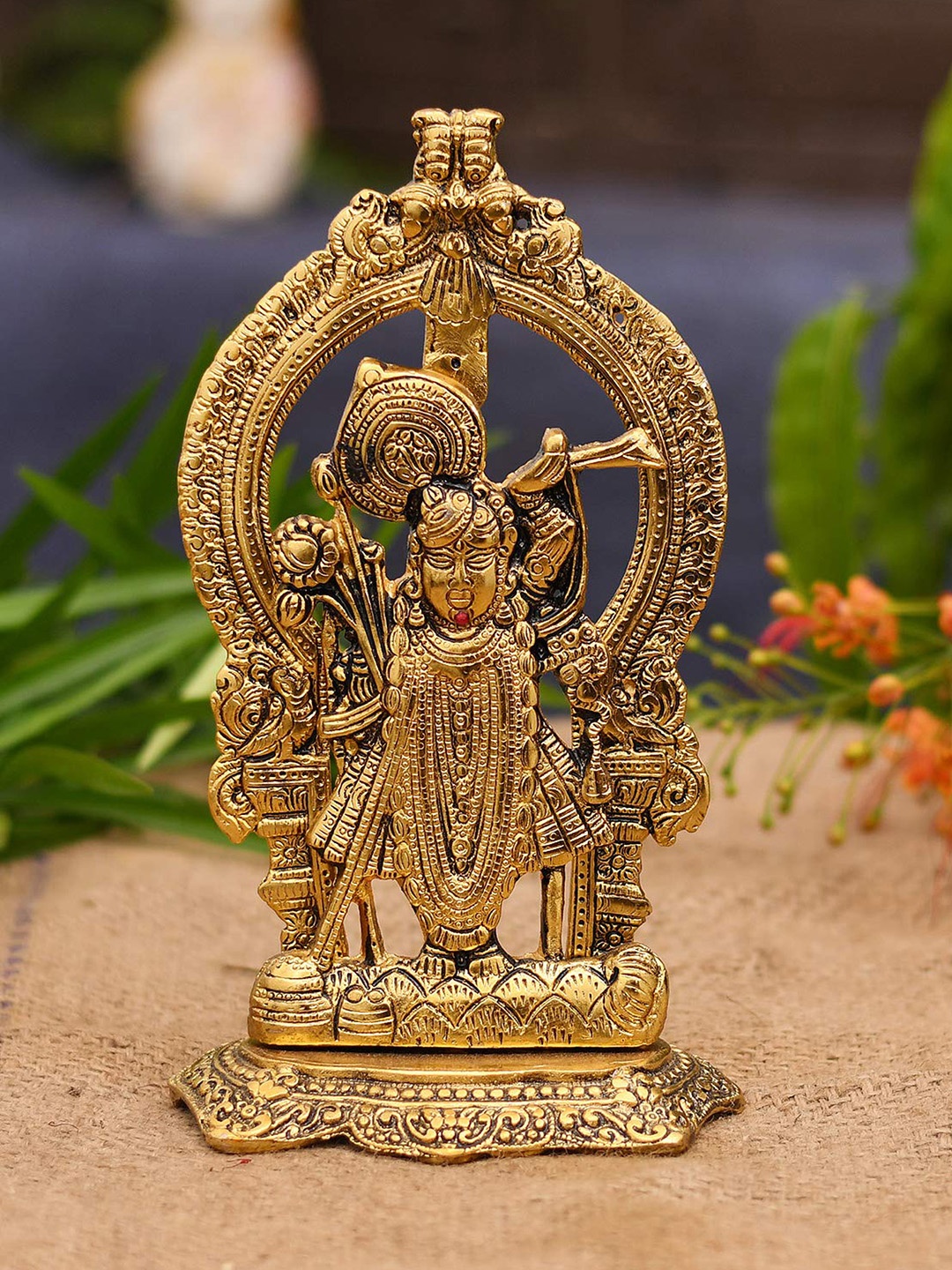 

CraftVatika Gold-Toned Tirupati Balaji Idol Showpiece