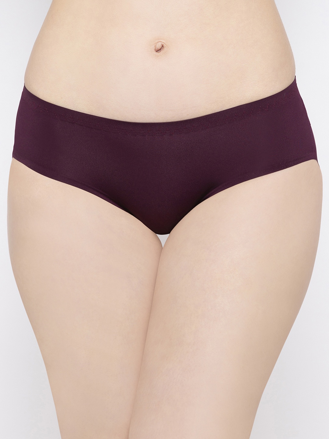 

Candyskin Women Burgundy Solid Seamless Bikini Briefs CSP552PINK