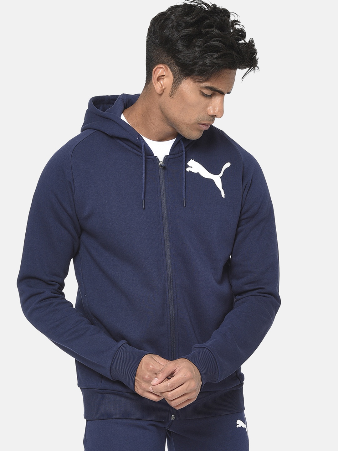 

Puma Men Blue Solid Active KA FZ Sporty Track Jacket