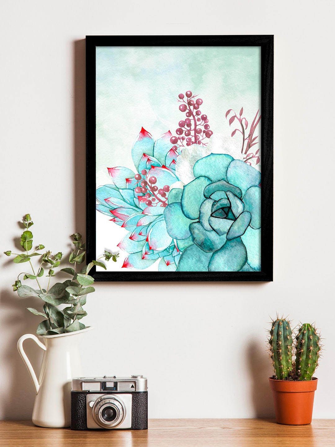 

Art Street White & Blue Printed Synthetic Wood Framed Individual Wall Art