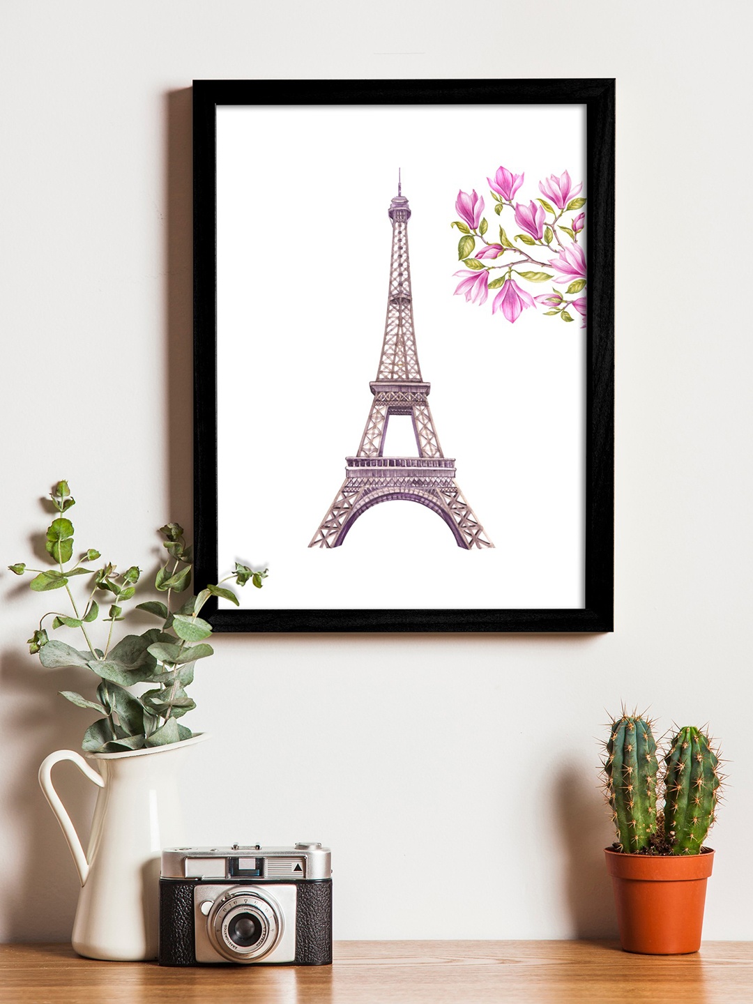 Art Street White & Taupe Printed Synthetic Wood Framed Individual Wall Art