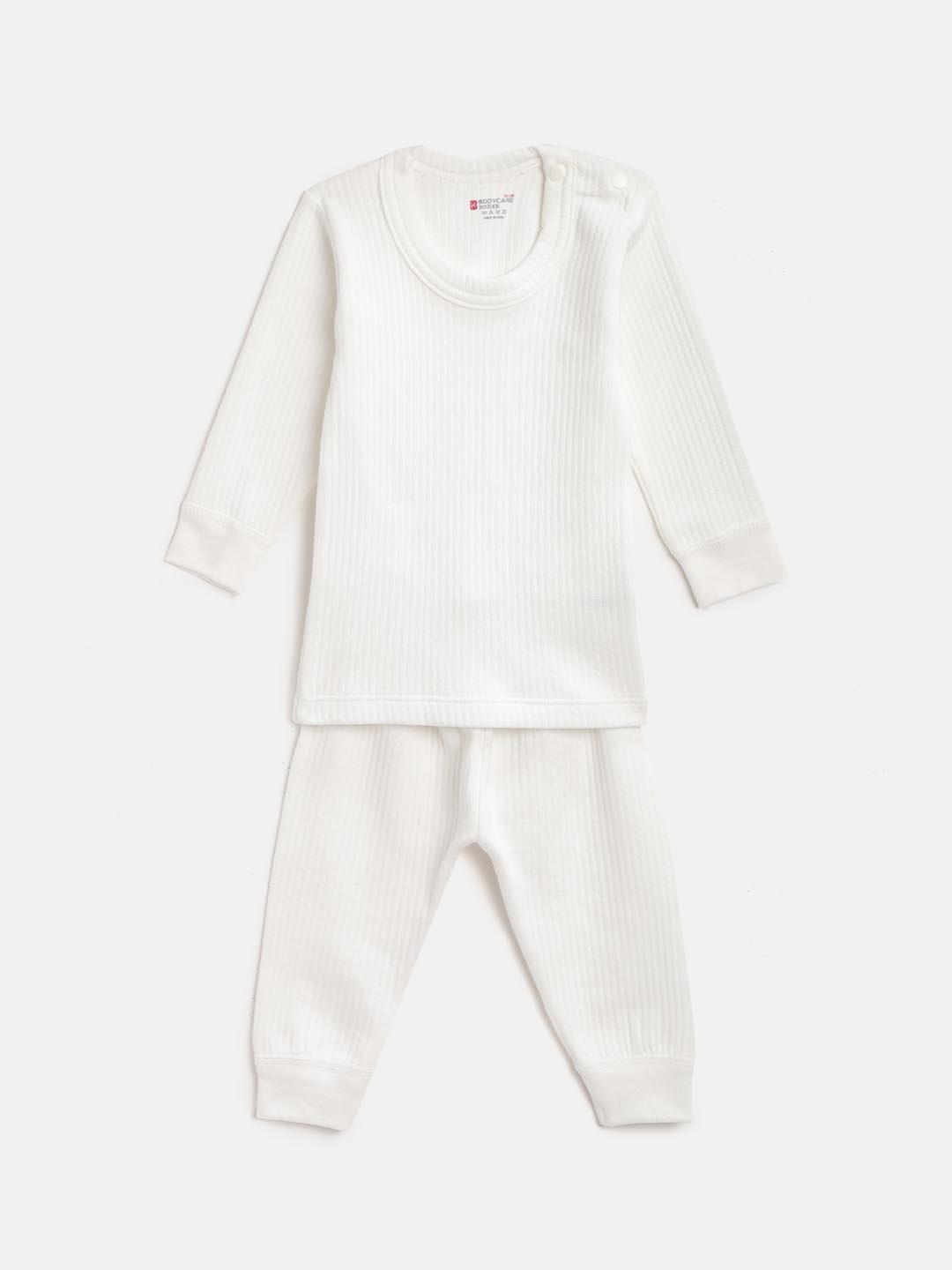 BODYCARE INSIDER Kids Off-White Solid Anti Bacterial Thermal Set