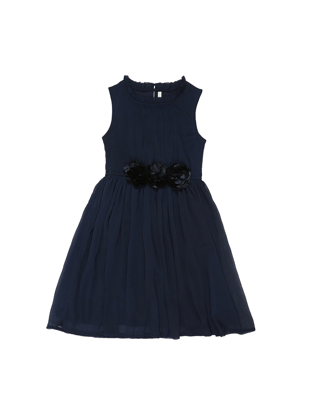 

Pantaloons Junior Girls Navy Blue Solid Fit and Flare Dress