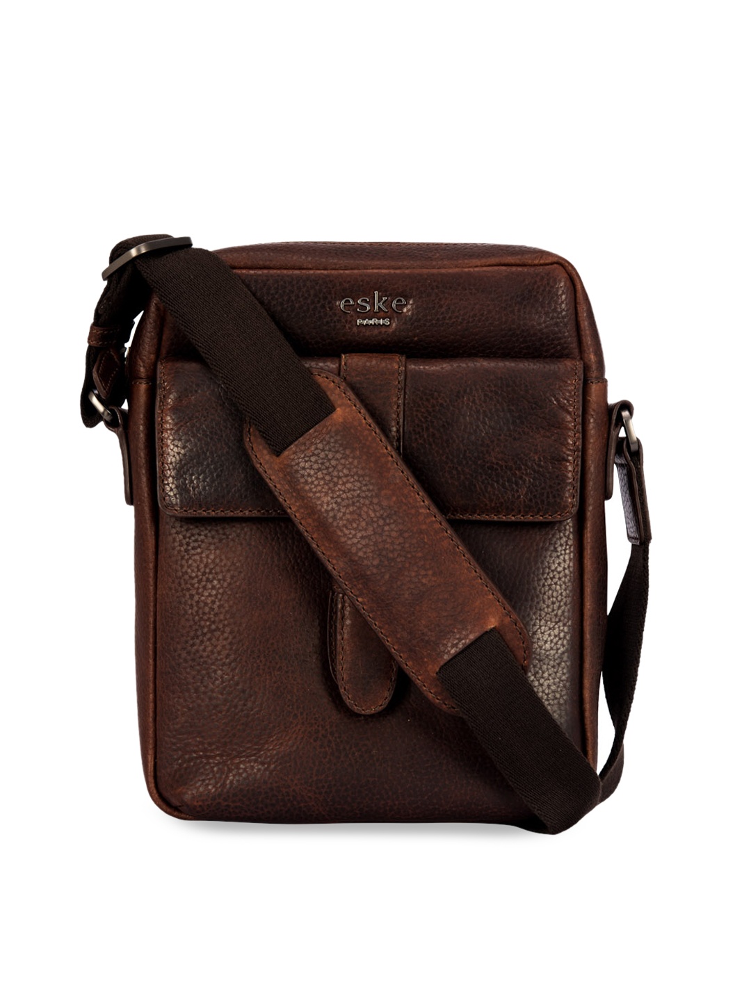 

Eske Unisex Brown Solid Messenger Bag