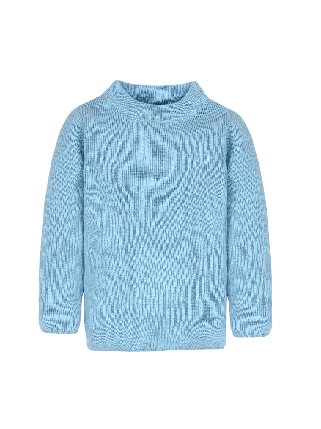 

RVK Unisex Blue Solid Pullover Sweater