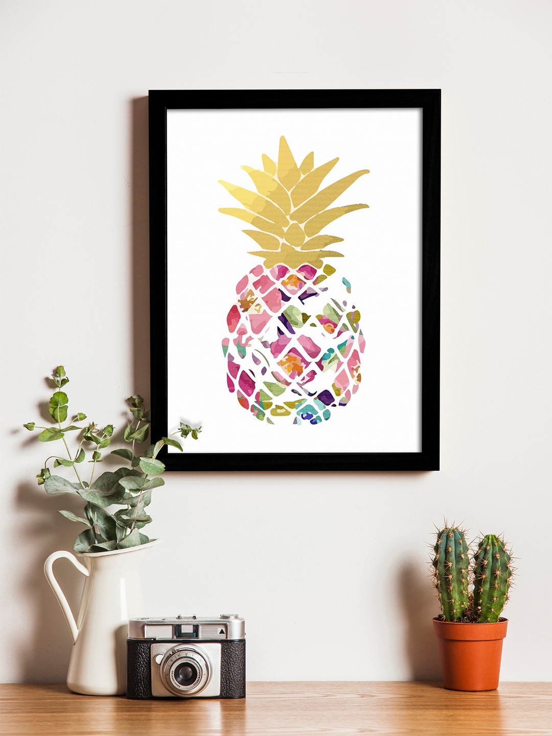 

Art Street White & Gold-Toned Printed Synthetic Wood Framed Individual Wall Art