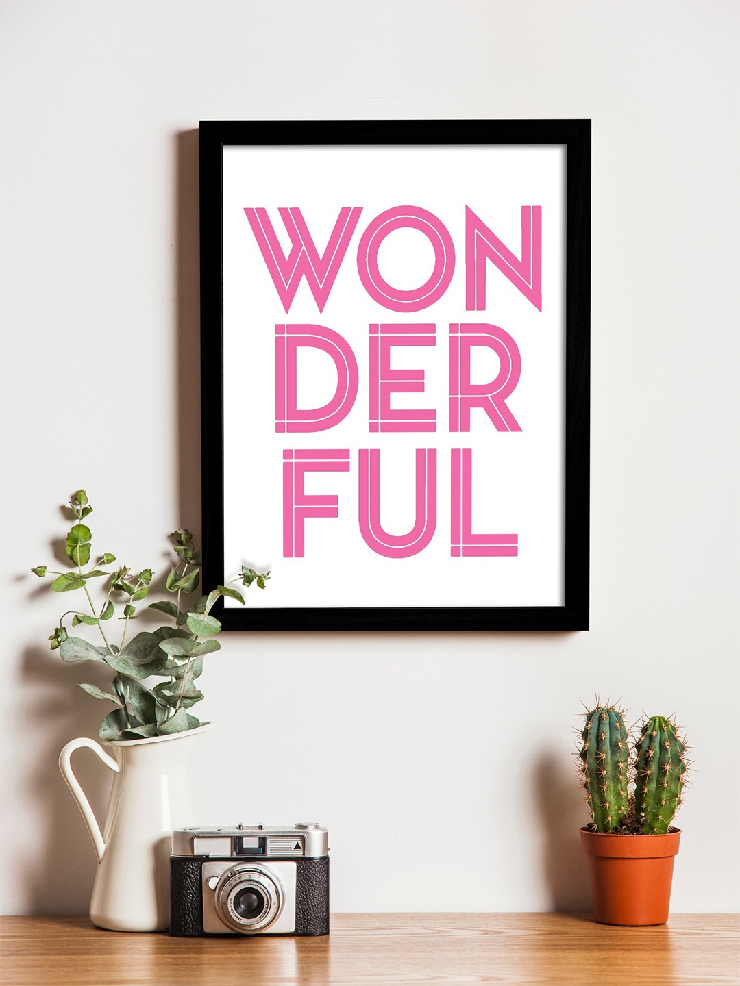 

Art Street White & Pink Printed Synthetic Wood Framed Individual Wall Art