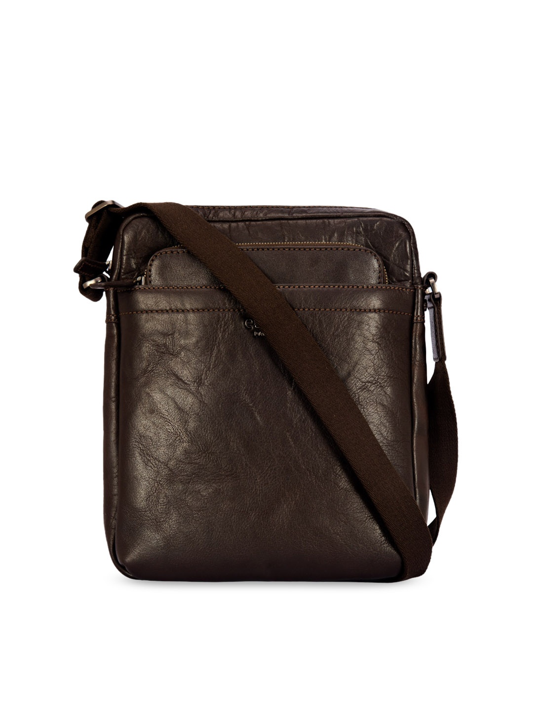 

Eske Unisex Brown Solid Messenger Bag