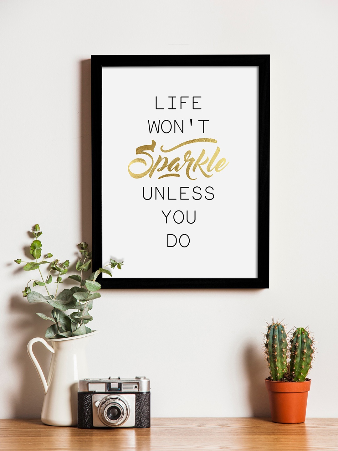 

Art Street White & Black Printed Synthetic Wood Framed Individual Wall Art