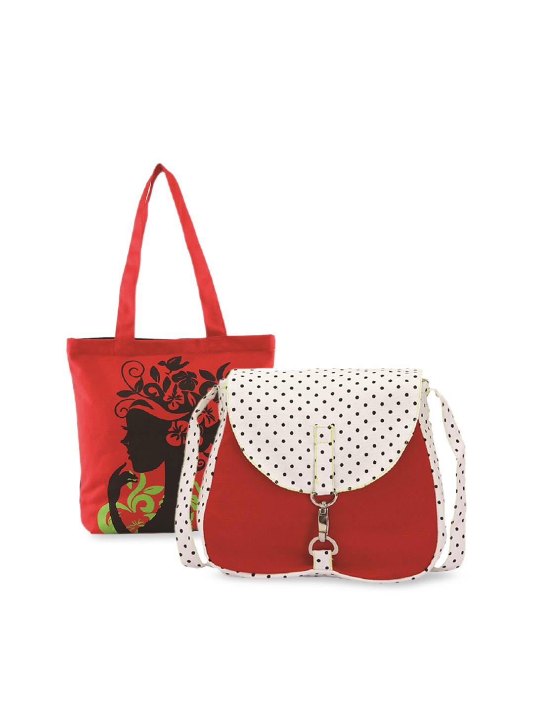

Vivinkaa Pack of 2 Printed Sling Bag, Red