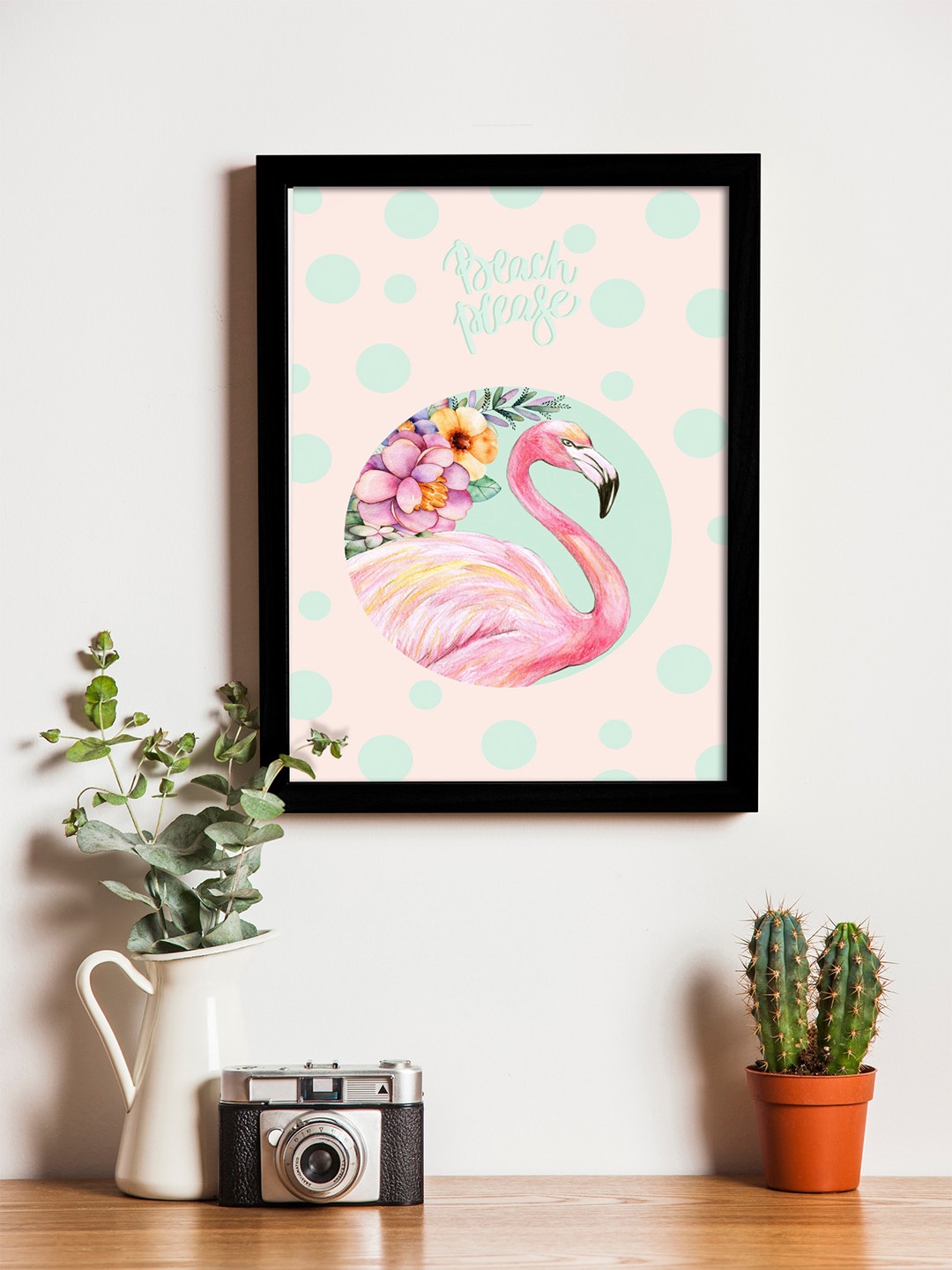 

Art Street Pink & Blue Printed Synthetic Wood Framed Individual Wall Art