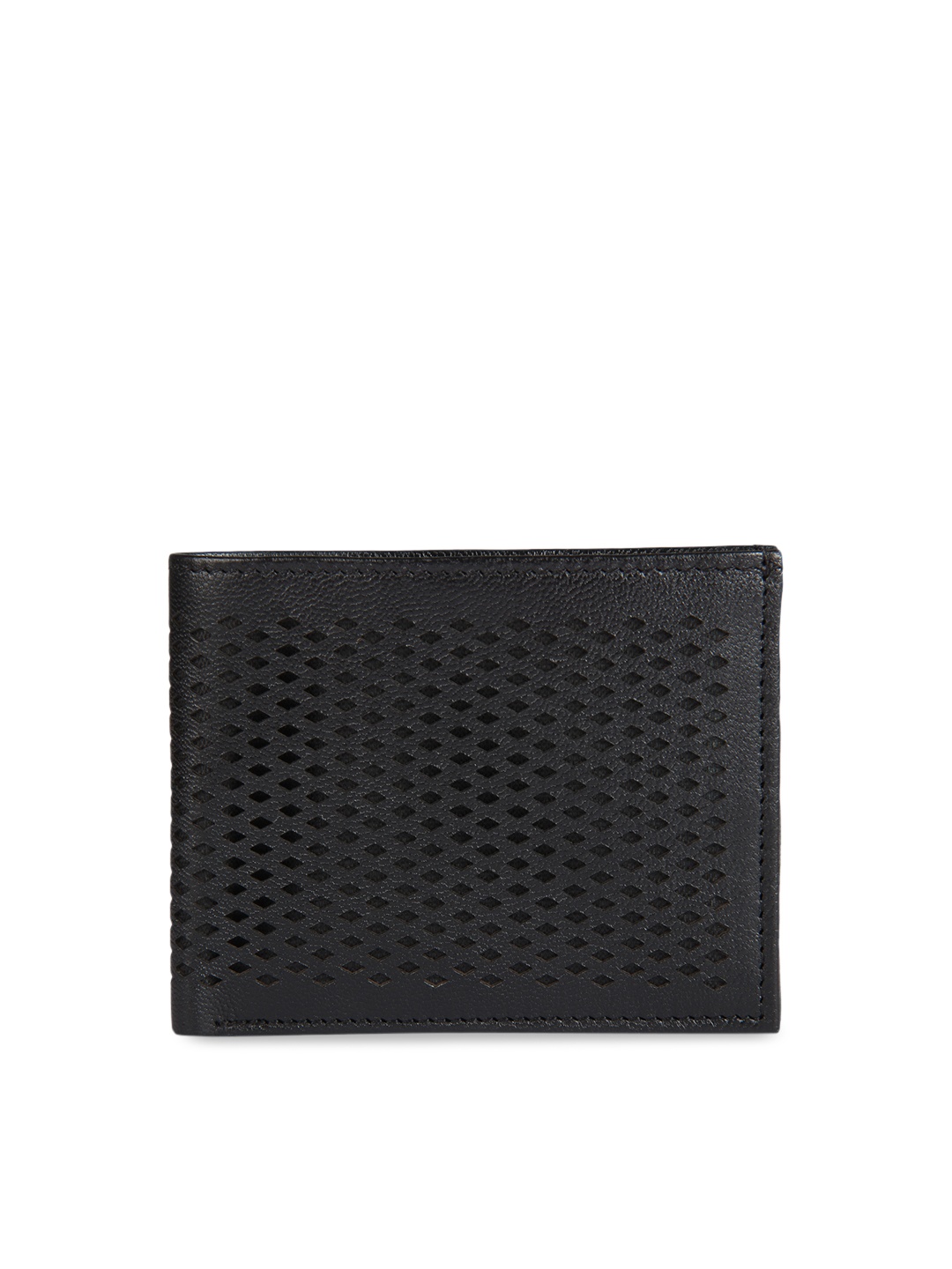 

Aditi Wasan Men Black Solid Two Fold Wallet