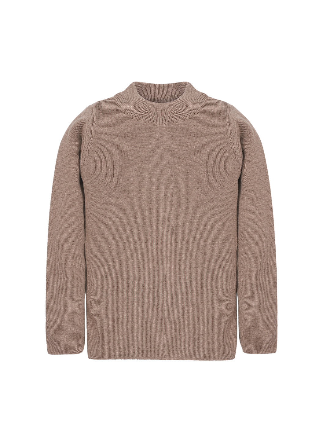 

RVK Unisex Beige Solid Pullover Sweater