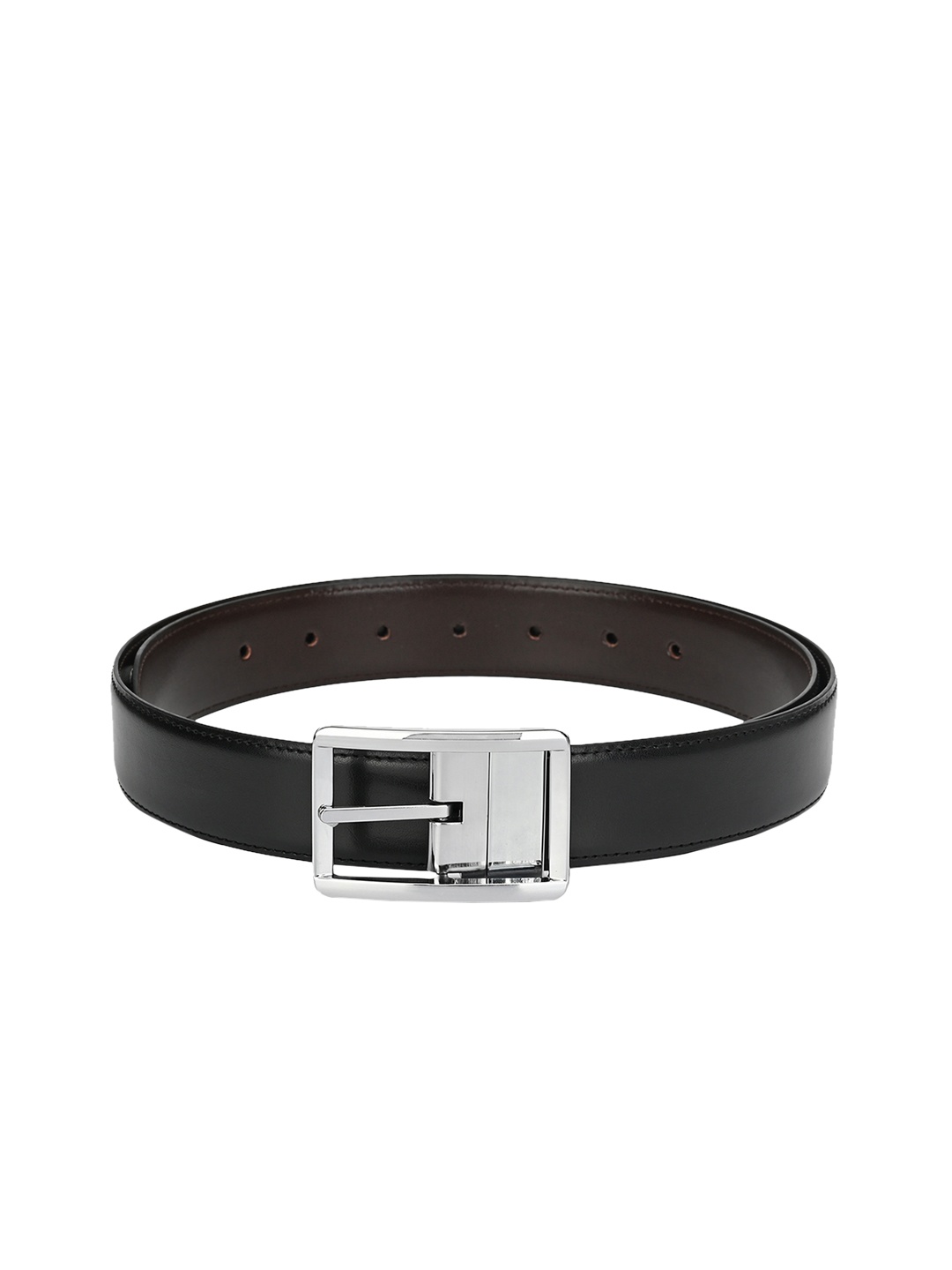 

Calvadoss Men Black & Brown Reversible Textured Belt