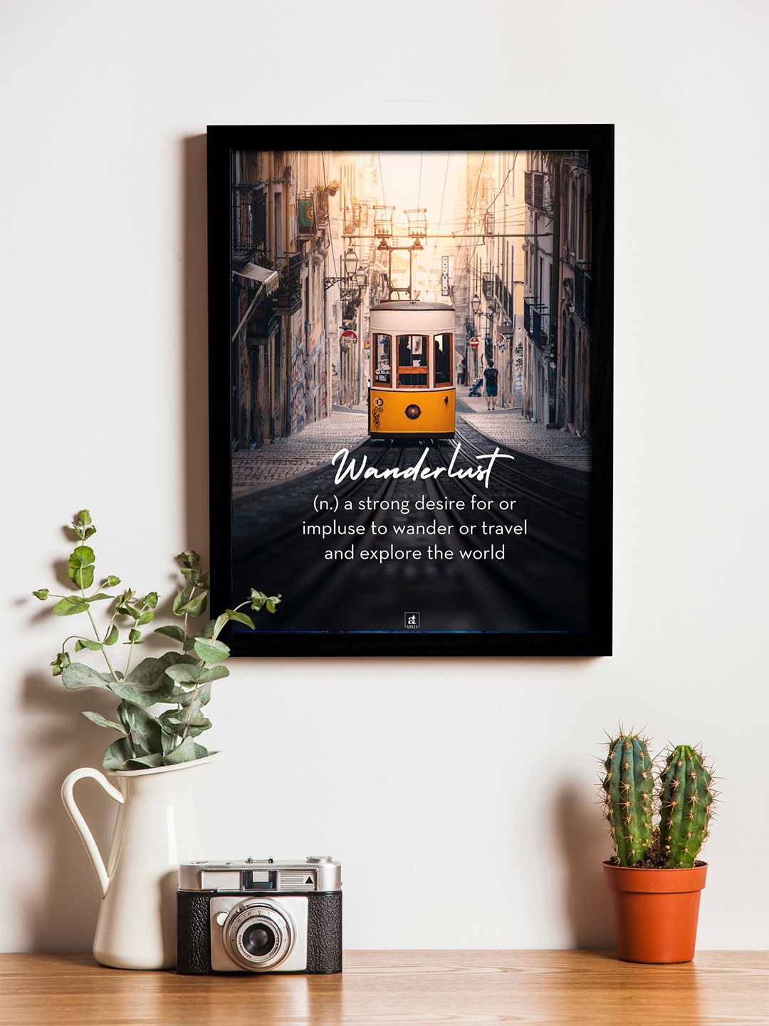 

Art Street Black & Beige Printed Synthetic Wood Framed Individual Wall Art