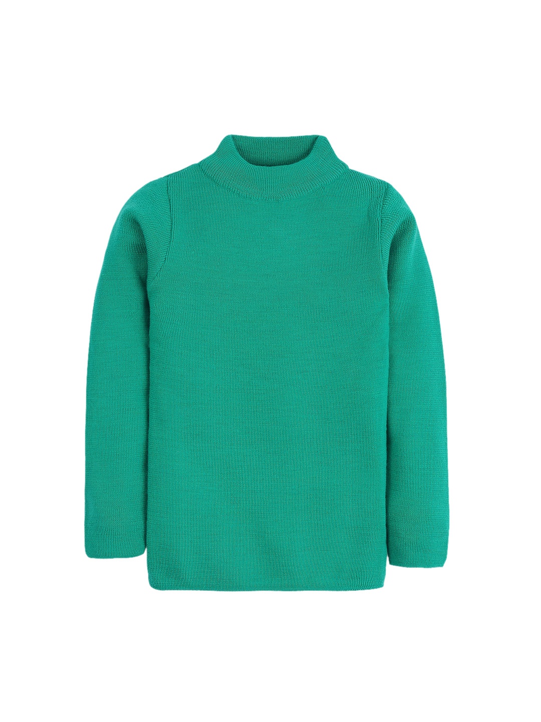 RVK Unisex Green Solid Pullover Sweater